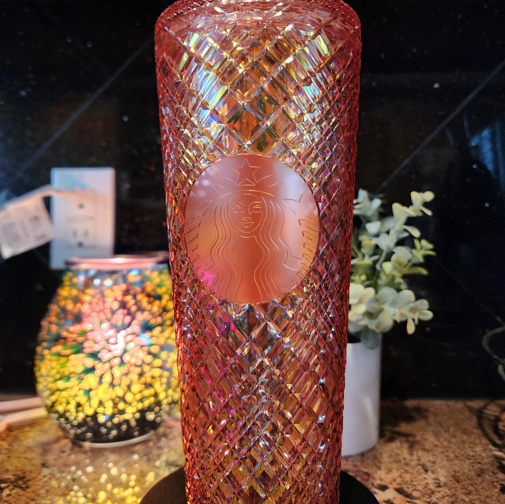 Peach Iridescent Starbucks Tumbler